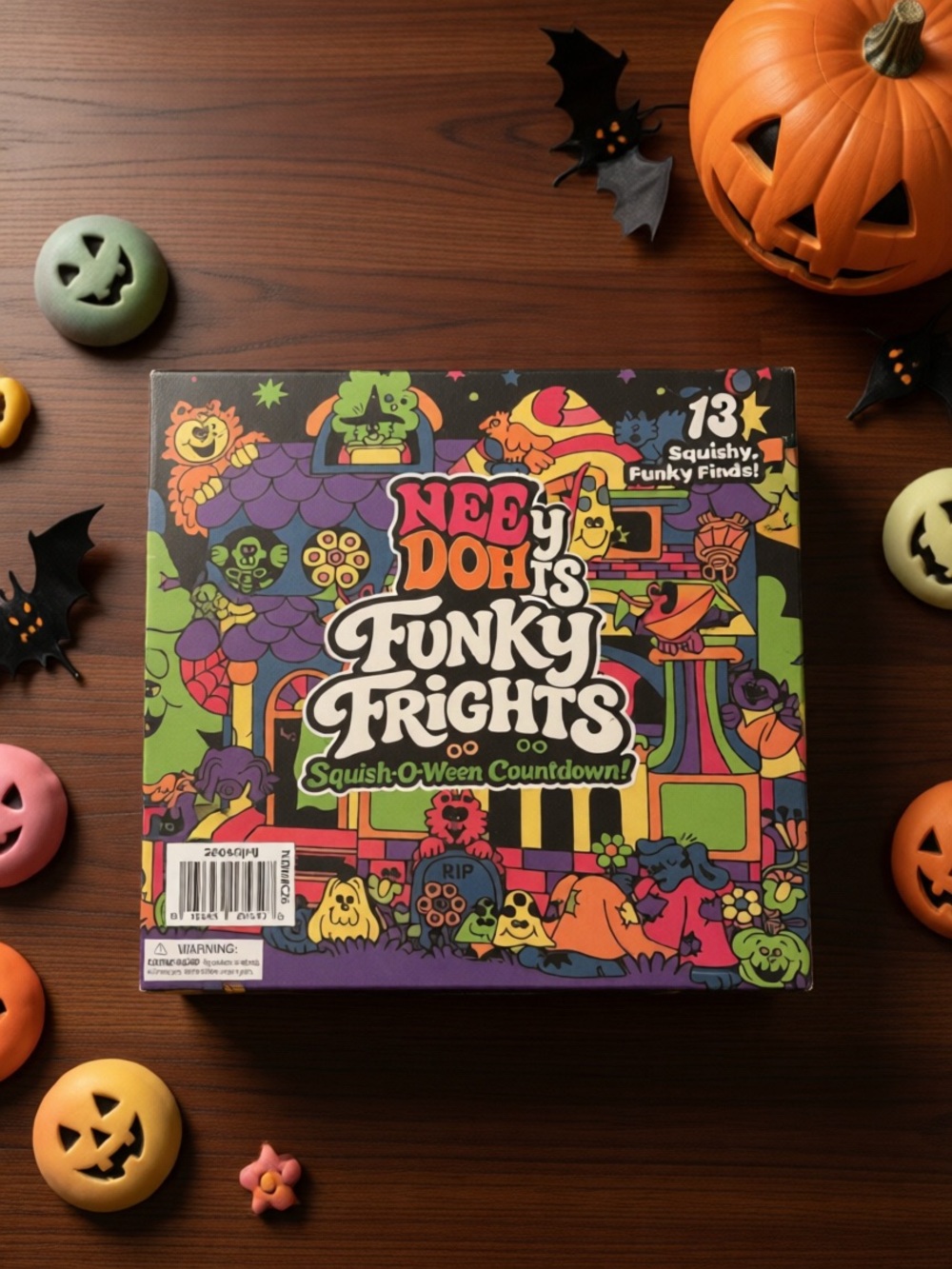 Schylling NeeDoh Funky Frights Squish-O-Ween Countdown Box Advent Calendar NEW